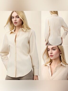 Spartina 449 Sienna Poplin Blouse Warm
Beige Size M classic, preppy,career